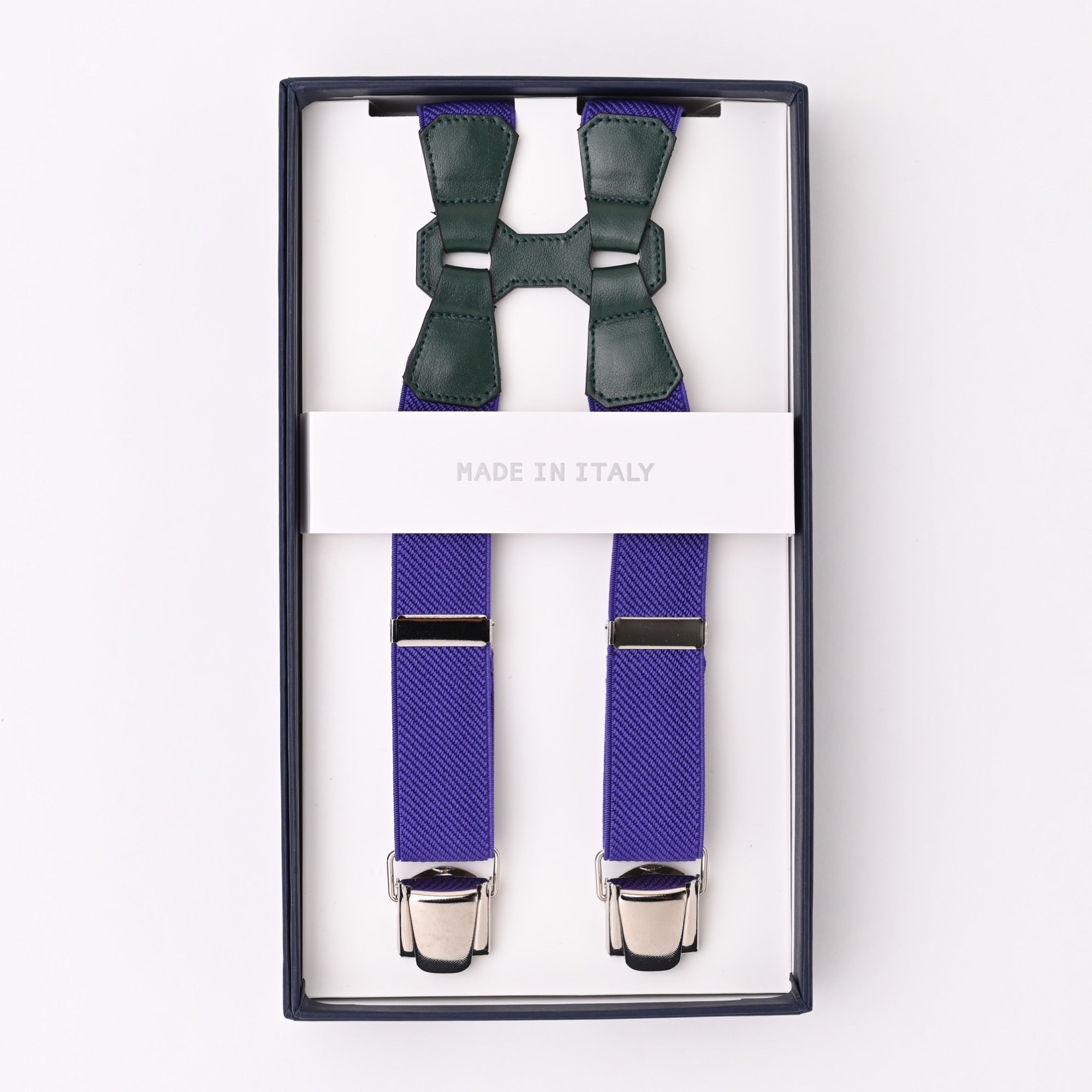 リヴェラーノ & リヴェラーノ メンズ イタリア製サスペンダー パープル