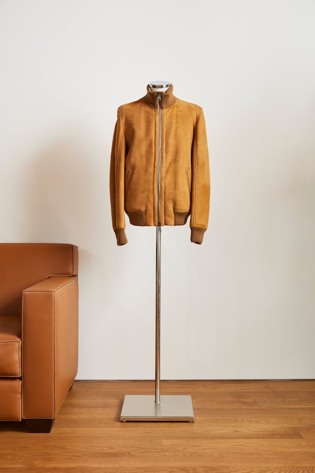 Liverano & Liverano ベージュダウンジャケット 取り外し可能なフォックスファーの襟とミトン付きショートダウン