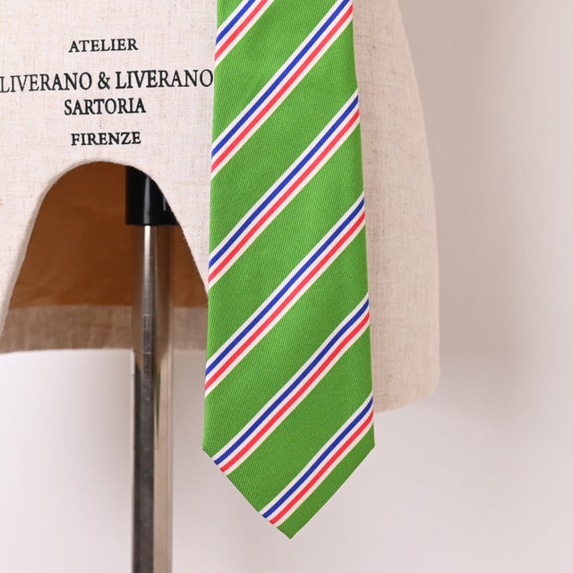 美品✨Liverano & Liverano レジメンタル シルクタイ 伊製 リヴェラーノ＆リヴェラーノ 公式オンラインストア/ネクタイ